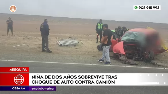 Accidente de tránsito en Arequipa. Foto: América Noticias