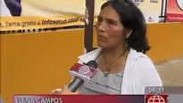 Abuela de la niña afectada. Captura América TV