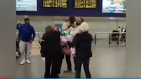 La niña peruana de 6 años y su madre arribaron al Aeropuerto Jorge Chávez / Video: Canal N