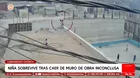 Niña sobrevive tras caer en obra inconclusa en Lurigancho-Chosica