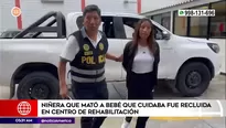 Niñera que mató a bebé recluida en centro de rehabilitación. Foto y video: América Noticias