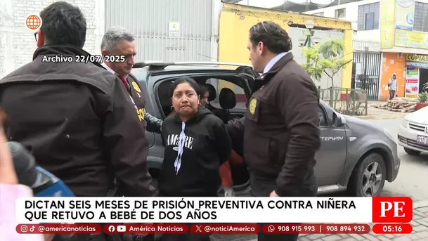 Dictan seis meses de prisión preventiva contra niñera que retuvo bebé de dos años en Ventanilla. Foto: América Noticias