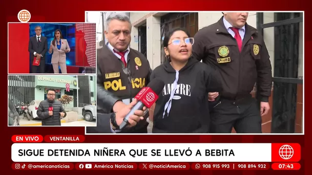 Niñera sigue detenida tras desaparecer con menor por más de 24 h. Foto: América TV