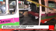 Niño de 6 años muere durante ataque de extorsionadores a combi