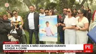 Niño asesinado en combi fue despedido en Independencia