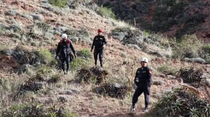 Buscan a menor desaparecido. Foto: Andina Buscan a menor desaparecido. Foto: Andina