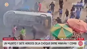 Niño muere en choque entre combi y miniván en Ventanilla/ América Noticias