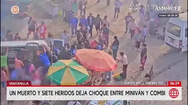 Tragedia en Ventanilla: niño muere y siete heridos tras choque de combi y miniván/ América Noticias