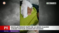 Menor jugaba con sus amigos en el colegio | Video: América Noticias