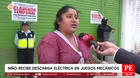 Niño recibe descarga eléctrica en juegos mecánicos en mercado