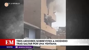 Tres menores sobreviven a incendio tras saltar por una ventana en Chorrillos. Foto y video: América Noticias