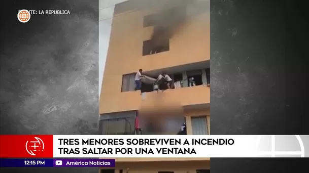 Tres menores sobreviven a incendio tras saltar por una ventana en Chorrillos. Foto: América Noticias