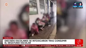 Niños se intoxican tras consumir desayuno escolar en Huánuco/ América Noticias