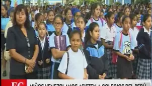 Estudiantes venezolanos en escuelas peruanas