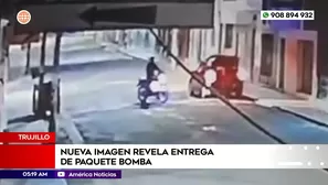 Nueva imagen revela entrega de paquete bomba en Trujillo. Foto y video: América Noticias