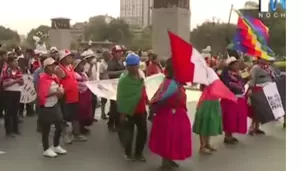 Movilización en el Centro de Lima / Fuente: Canal N