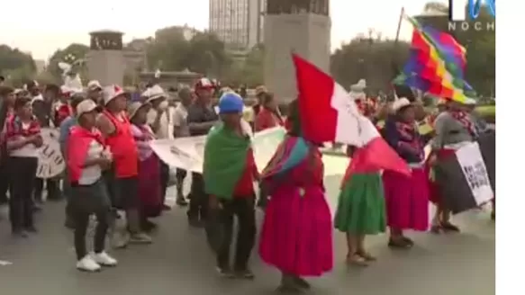 Movilización en el Centro de Lima / Fuente: Canal N