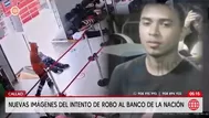 Nuevas imágenes del intento de robo al Banco de la Nación