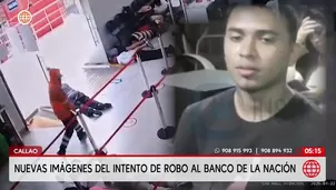 Nuevas imágenes del intento de robo al Banco de la Nación. Foto y video: Unidad de investigación