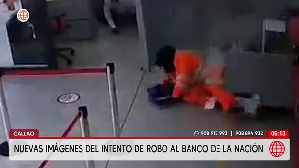 Nuevas imágenes del intento de robo al Banco de la Nación. Foto: Unidad de investigación