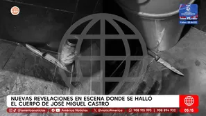 Nuevas revelaciones en escena donde se halló el cuerpo de José Miguel Castro. Foto y video: Unidad de investigación
