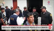Nueve policías detenidos tras ser acusados por presuntos actos de corrupción