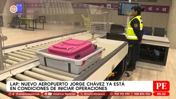 Nuevo aeropuerto Jorge Chávez ya está en condiciones de iniciar operaciones. Foto: América Noticias