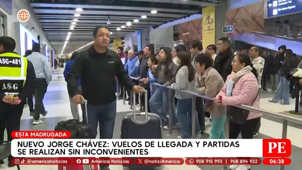 Nuevo Jorge Chávez: Vuelos de llegadas y partidas se realizan sin incovenientes. Foto: América Noticias