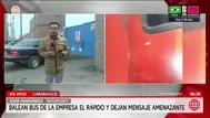 Nuevo ataque extorsivo contra buses del consorcio El Rápido en Carabayllo
