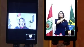 Juramentación virtual de ministras. Foto: captura de video