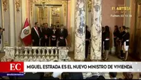 Ceremonia en la que juramentaron Miguel Estrada y María Jara se realizó este viernes por la tarde. Foto: América Noticias