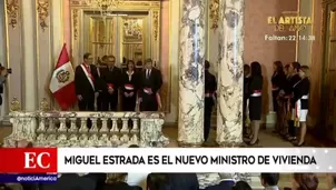 Ceremonia en la que juramentaron Miguel Estrada y María Jara se realizó este viernes por la tarde. Foto: América Noticias