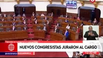 Congreso 2021-2026: 130 congresistas electos juraron a sus cargos. Video: América