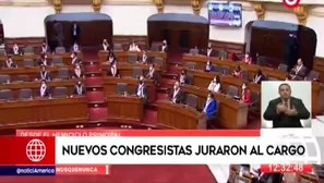 Congreso 2021-2026: 130 congresistas electos juraron a sus cargos. Video: América