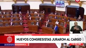 Congreso 2021-2026: 130 congresistas electos juraron a sus cargos. Video: América