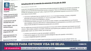 Cambios para obtener visa de EEUU