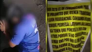 Obligan a chofer a leer amenaza extorsiva en carretera de Otuzco