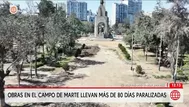 Obras en el Campo de Marte cumplen más de 80 días paralizadas