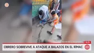 Obrero baleado durante obra municipal en El Rímac sobrevive