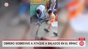 Obrero herido en ataque armado durante obra en El Rímac. Foto y video: AN