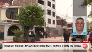 Obrero muere aplastado por muro en construcción en Chorrillos