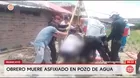 Obrero muere asfixiado dentro de un pozo de 12 metros en Huancayo