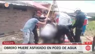 Obrero muere asfixiado dentro de un pozo de 12 metros en Huancayo