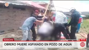 Obrero muere asfixiado dentro de un pozo de 12 metros en Huancayo. Foto y video: América Noticias
