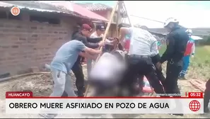 Obrero muere asfixiado dentro de un pozo de 12 metros en Huancayo. Foto y video: América Noticias