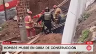 Obrero muere tras deslizamiento de tierra en obra en Cusco