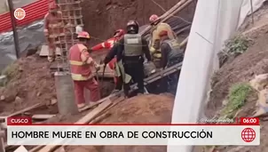 Obrero muere tras deslizamiento de tierra en obra de construcción en Cusco. Foto y video: América Noticias