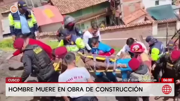 Obrero muere tras deslizamiento de tierra en obra de construcción en Cusco. Foto: América Noticias