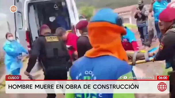 Obrero muere tras deslizamiento de tierra en obra de construcción en Cusco. Foto: América Noticias
