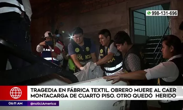 Un obrero muerto y otro herido en accidente laboral en fábrica textil